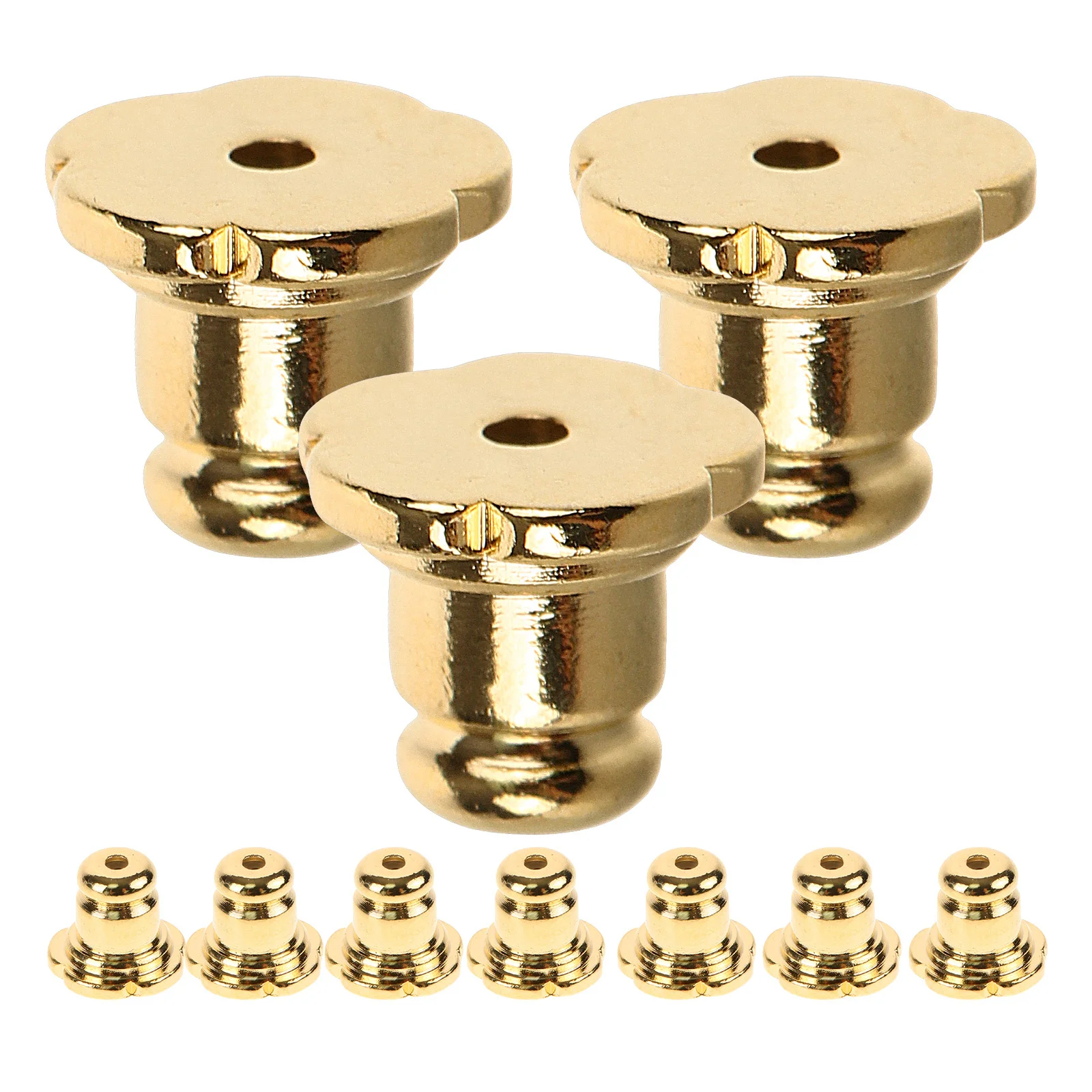 

10Pcs Earring Backs Copper Fine Workmanship Lightweight Comfortable Pierced Earrings DIY Accessories Earring Backs