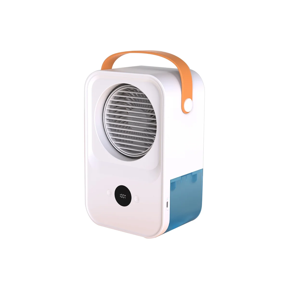 

Portable Air Cooler Fan USB Mini Air Conditioner Humidifier Digital Voice Control Electric Fan for Office Home-A