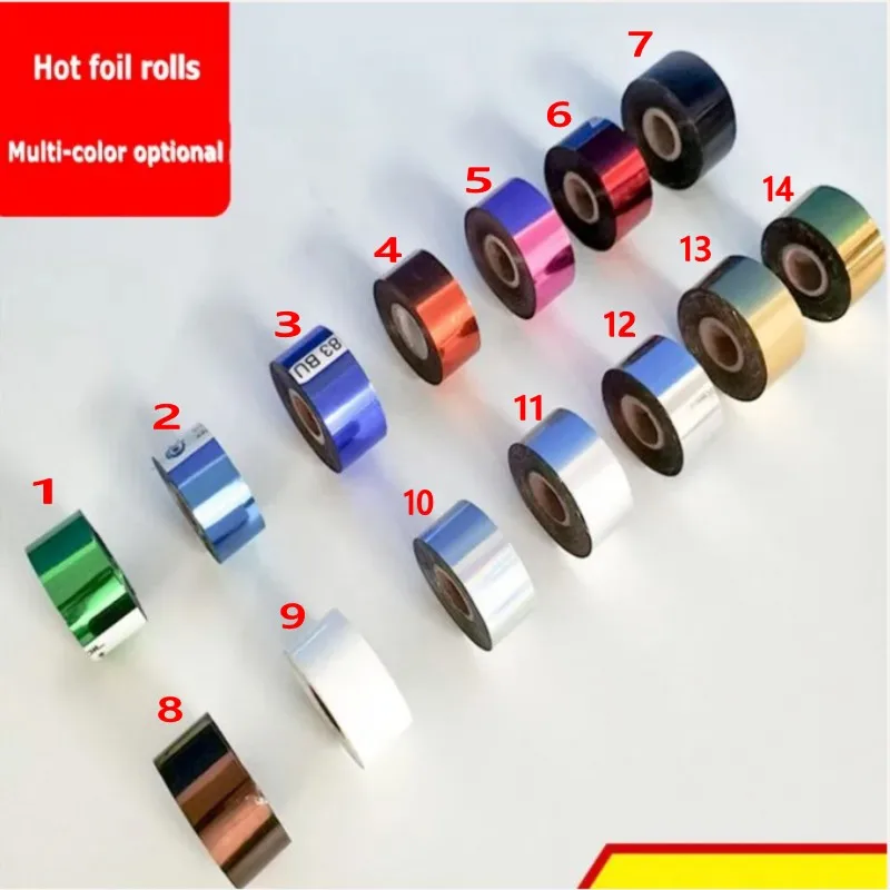 Hot Foil Rolls 12 Colors Available High Quality 8cmX120M X 1pc