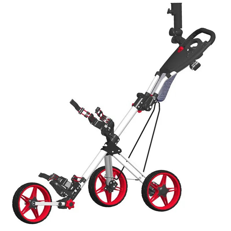 Universal Wheel Course Cart Golf Trolley Outdoor Four Wheels Foldable