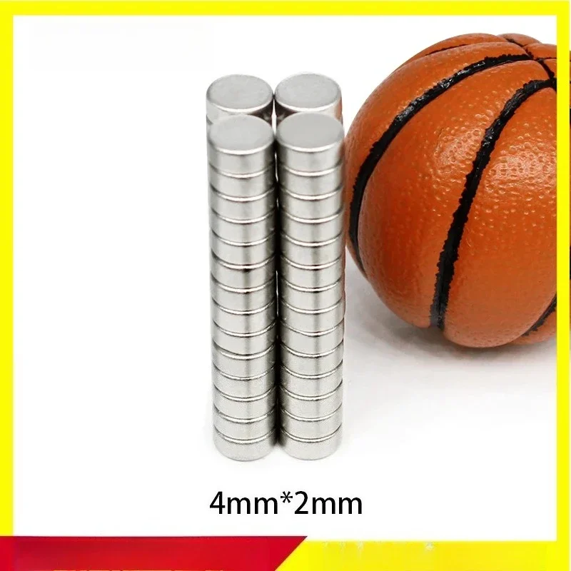 Aimants puissants ronds 4x2mm, mini aimants à disque puissants 4*2 pour réfrigérateur, bricolage, construction, science, artisanat, éducation 4x2
