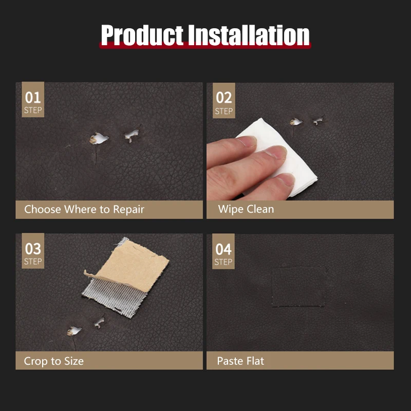 Self Adhesive Leather Patch Sofa Repair Refurbishing Leather Sticker Furniture Table Chair Patch Adhesive Backed Leather Fabric