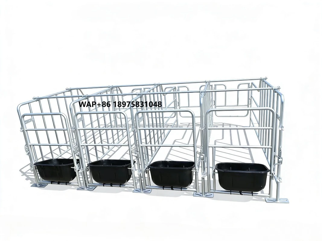 New Type Galvanized Pig Gestation Cage Column System with Sow Pig Positioning Bar for Pig Farm