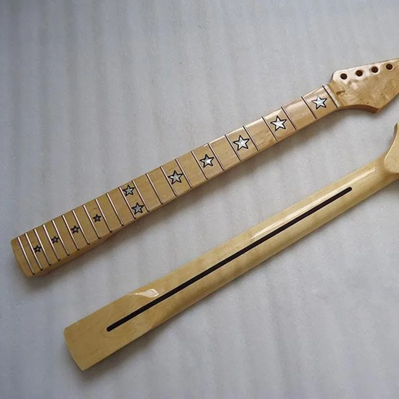 22 Fret Inlay Star Maple Electric Guitar Neck Maple Fingerboard Nut  Musical Instrument Accessories