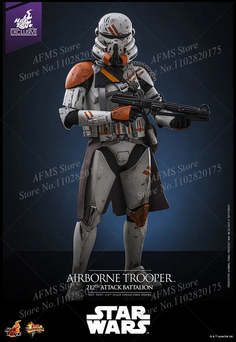 HOTTOYS MMS794 1/6 Men Soldier Airborne Trooper 212Th Attack Battalion Star Wars Clone Paratrooper 12" Action Figure Model