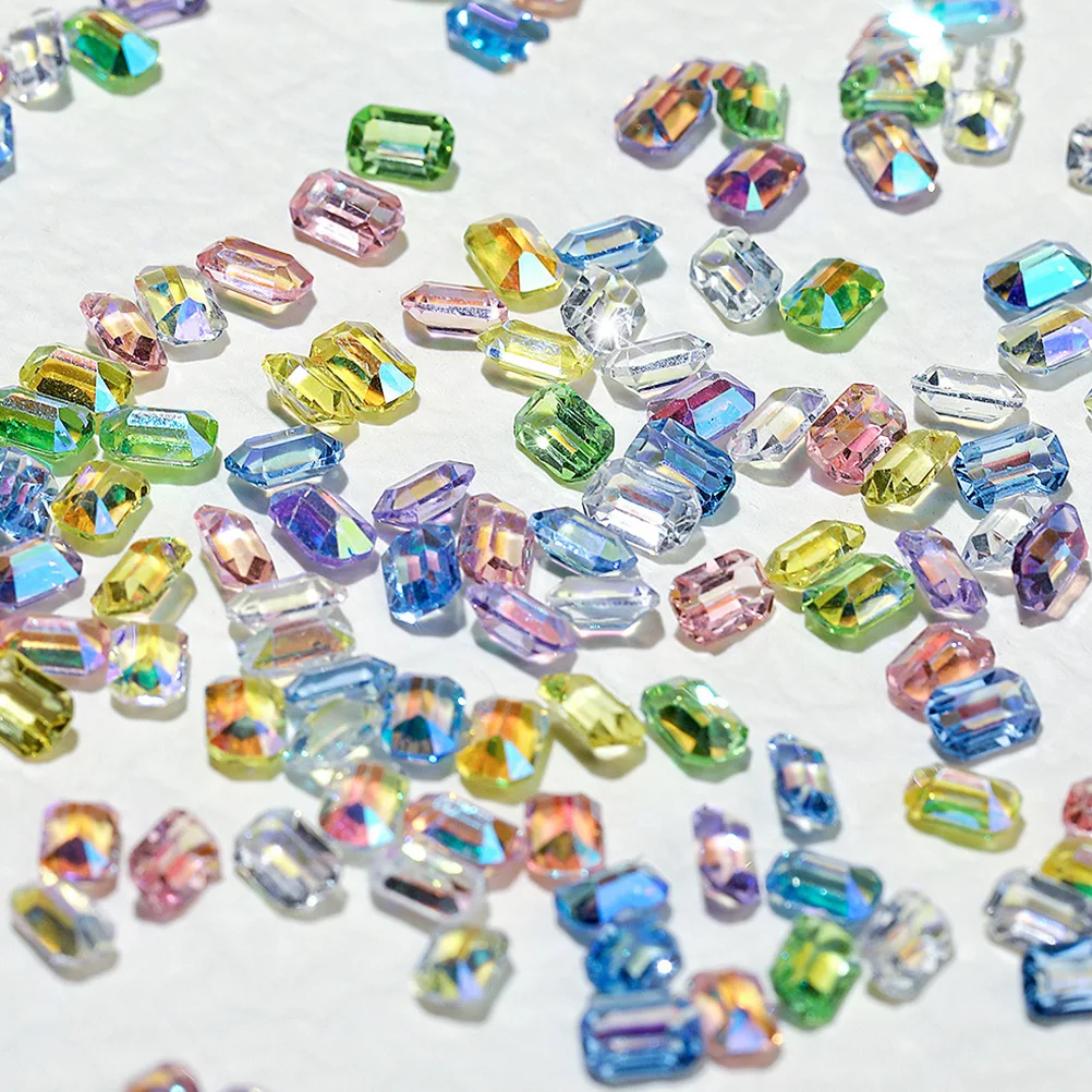 

2 Boxes Nail Art Diy Diamond Decors Manicure Resin Rhinestone Decor Accessories Charming Shiny Durable Smooth Surface Compact
