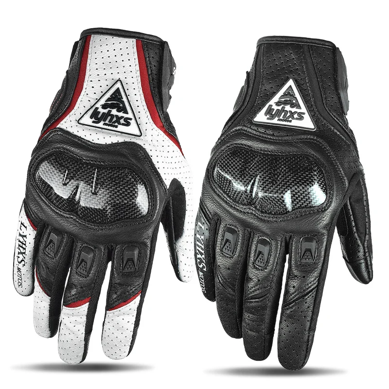 

Дышащие мотоциклетные велосипедные перчатки Four Seasons, кожаные твердые защитные перчатки для бездорожья и байкера, спортивные перчатки