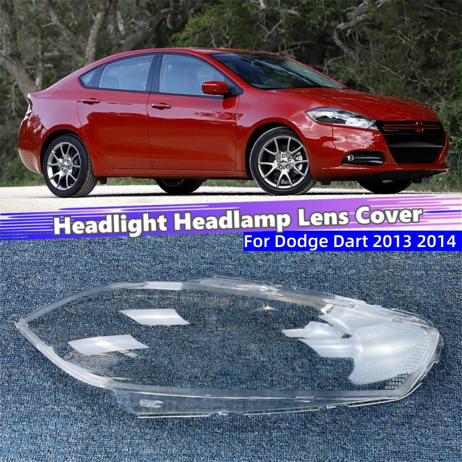 

For Dodge Dart 2013 2014 Car Lights Shell Lampshade Cover Headlight Rubber Cover Car Front Headlight Lens Cover Lights Shell