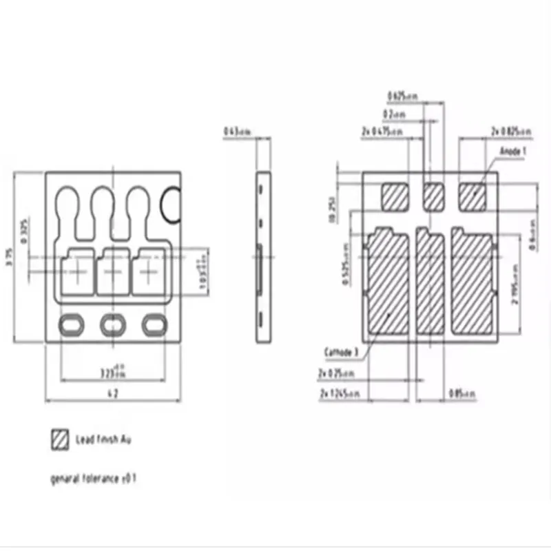 5 uds OSRAM KW H3L531.TE 1200MA cuentas LED blancas de alta potencia