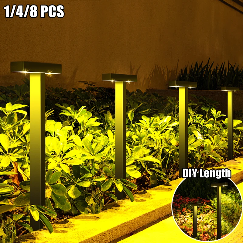 

1/4/8 PCS Solar LED Garden Lights Solar Lawn Light Outdoor Lighting Waterproof Lawn Path Spotlight for Courtyard Pathway Decor