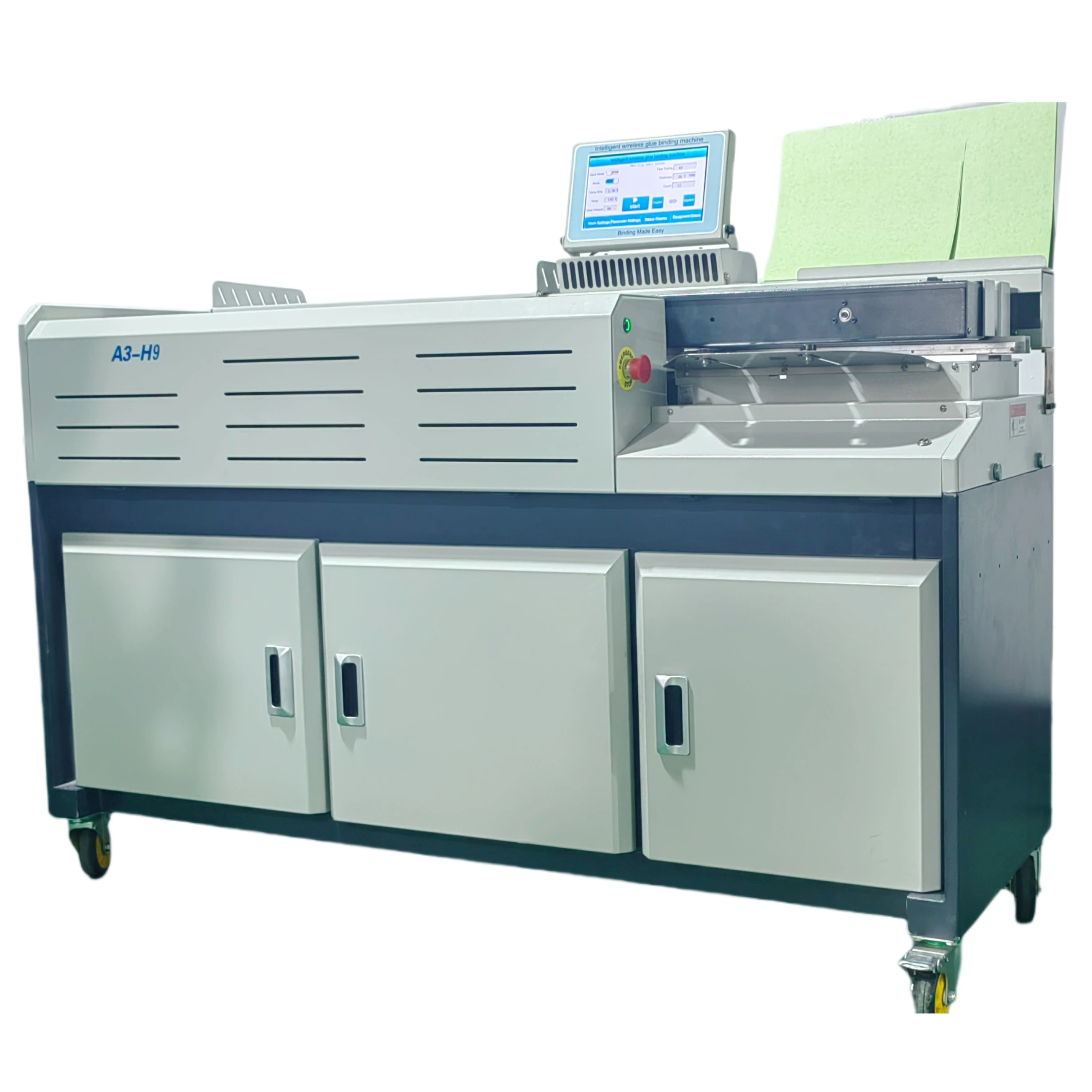 A3-H9 Hot Melt Glue Binder Type Dual-mode Frequency Conversion Glue Binding Machine Wireless Glue Binder Autoset The Speed