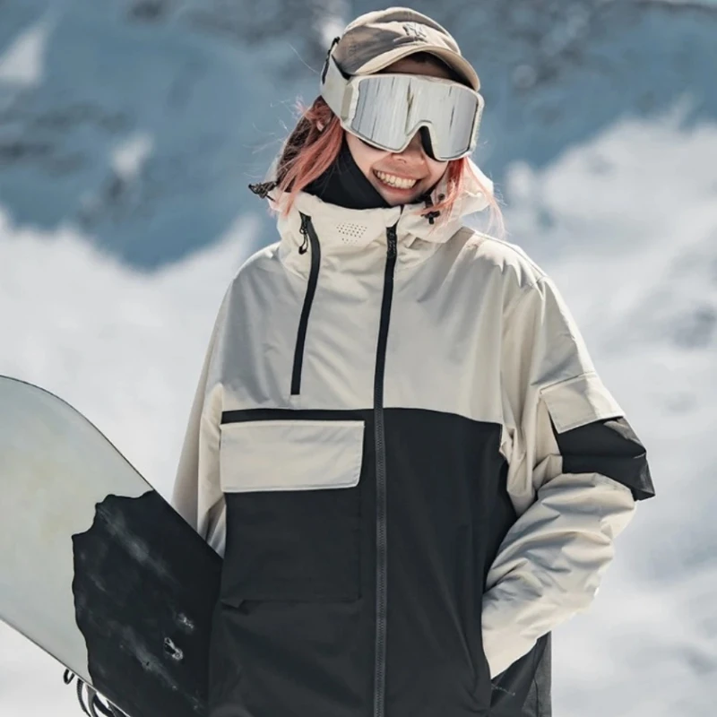 

2026 Men's Warm Breathable Outdoor Waterproof and Windproof Winter Jacket Women's Winter Skiing Wear Casual Sports Hooded Top