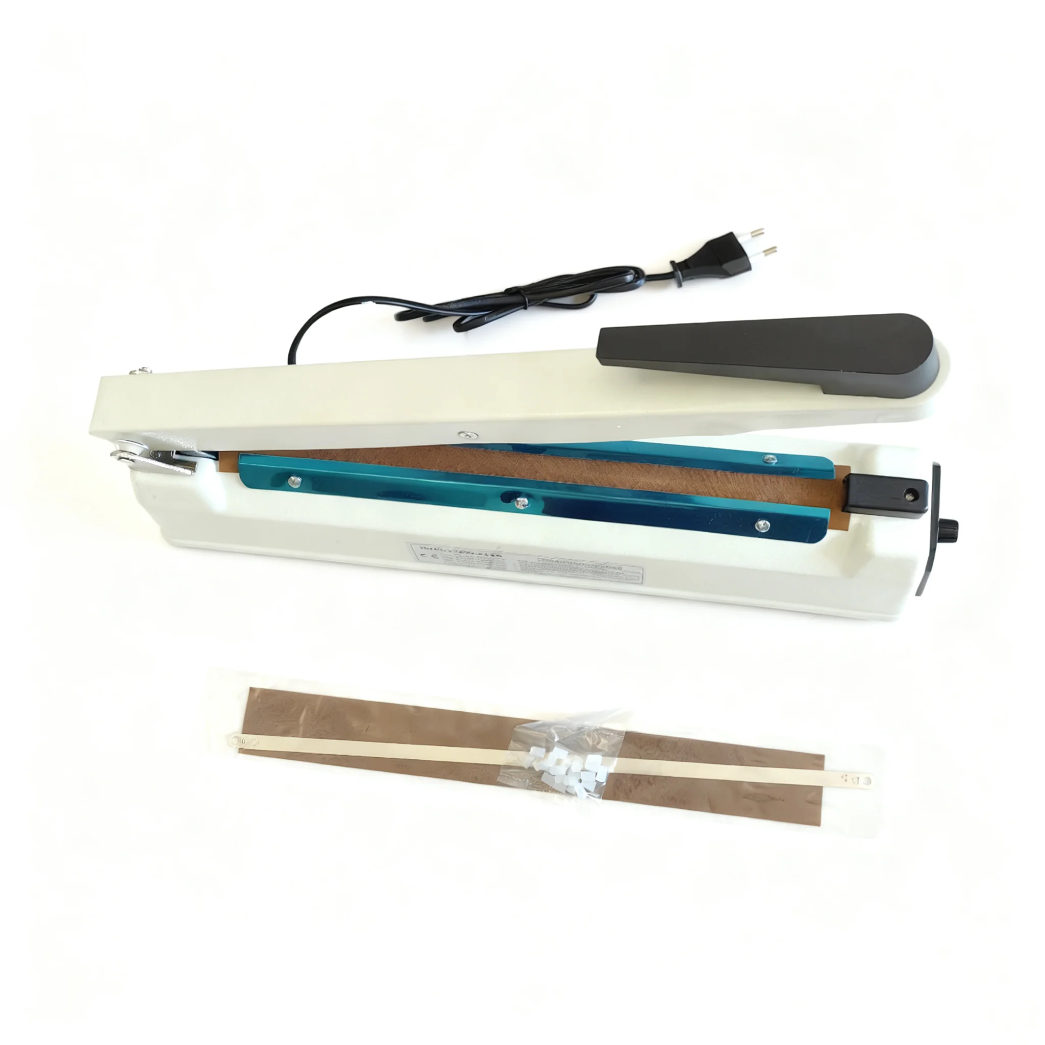 علبة معدنية دفعة آلة الختم 30 مللي متر 8 مللي متر عرض الحرارة الكهربائية اليد الصحافة السدادة مع رمز الغذاء حقيبة بلاستيكية السدادة علبة معدنية