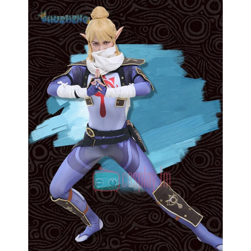 Gioco Zelda: Breath of the Wild Link Costume Cosplay Accessori per feste di Halloween Parrucca Orecchie Prop Uomo Donna Set Link