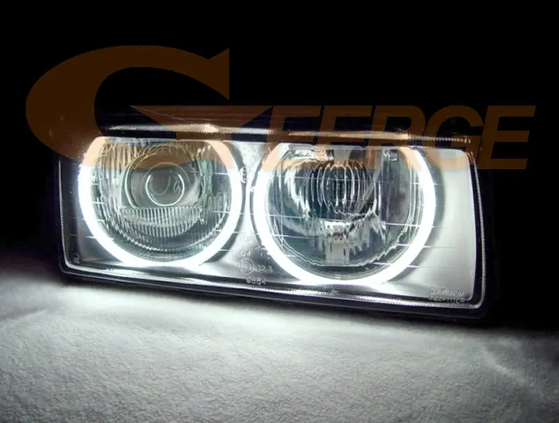 For BMW E36 3 Series With Euro Headlights 1992 - 1998 Excellent Ultra Bright CCFL Angel Eyes Kit Halo Rings