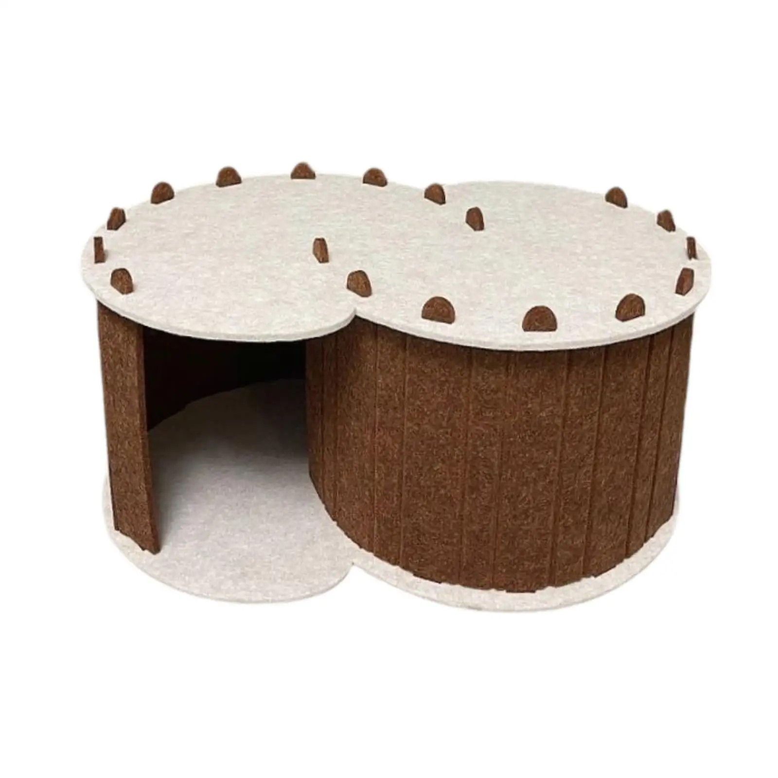 

Felt Pet Cat Tunnel Bed Universal Hideout for Cats Cozy Breathable Portable Hideaway Cave Cat Cave Scratching Pad for Cats