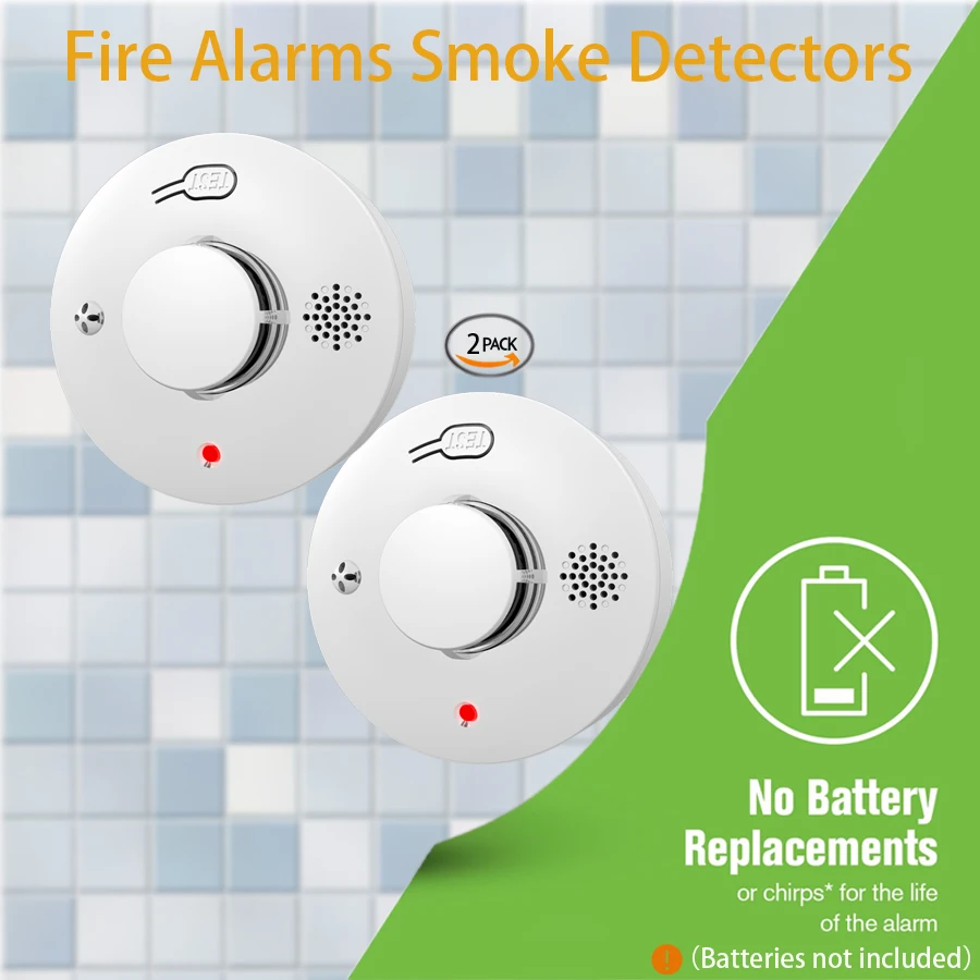 

Фотоэлектрическая дымовая сигнализация - высокочувствительный пожарный детектор для спальни, кухни, прихожей, офиса, батареи в комплект не входит