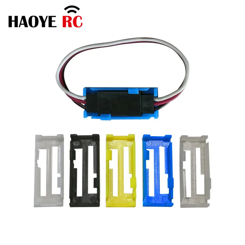 Haoye 10 Pcs ESC Servo Y Wire Extension Wire Fixed Clip Anti-Loosening Chuck Black Yellow Blue White Transparent Color Rc  Parts