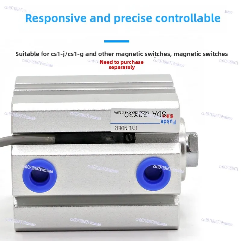 Thin Cylinder Sda32/40/50/63/80 Small 100 Square Cylinder Pneumatic Accessories