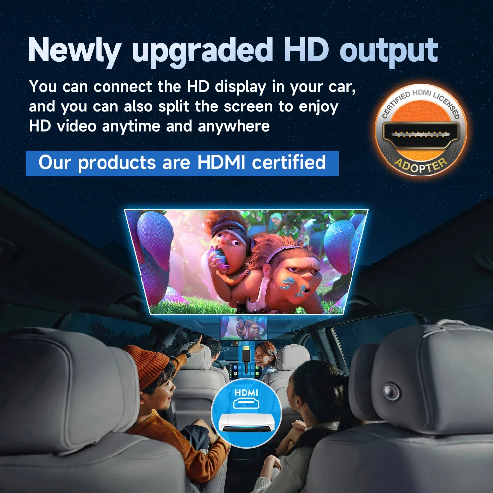 صندوق كارلينكيت-UHD مشغل سيارة لاسلكي ، أندرويد 13 ، شاشة تقسيم فيديو سيارة 4K ، كوالكوم 8Cores Fota ، G ، مخرج HDMI