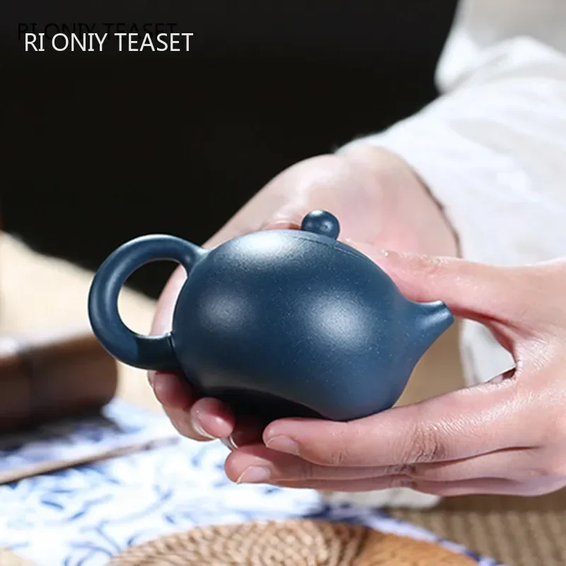 

100ml Yixing Small Capacity Purple Clay Teapot Kettle Handmade Ball Hole Filter Xishi Tea Pot Chinese Raw Ore Zisha Tea Set