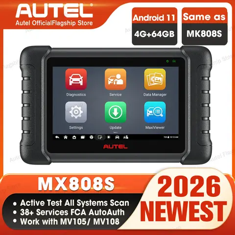 Autel MaxiCheck MX808S OBD2 Scanner Bi-directional Control Scan Tool, 28+ Services, All System Diagnostic Same as MK808S MK808