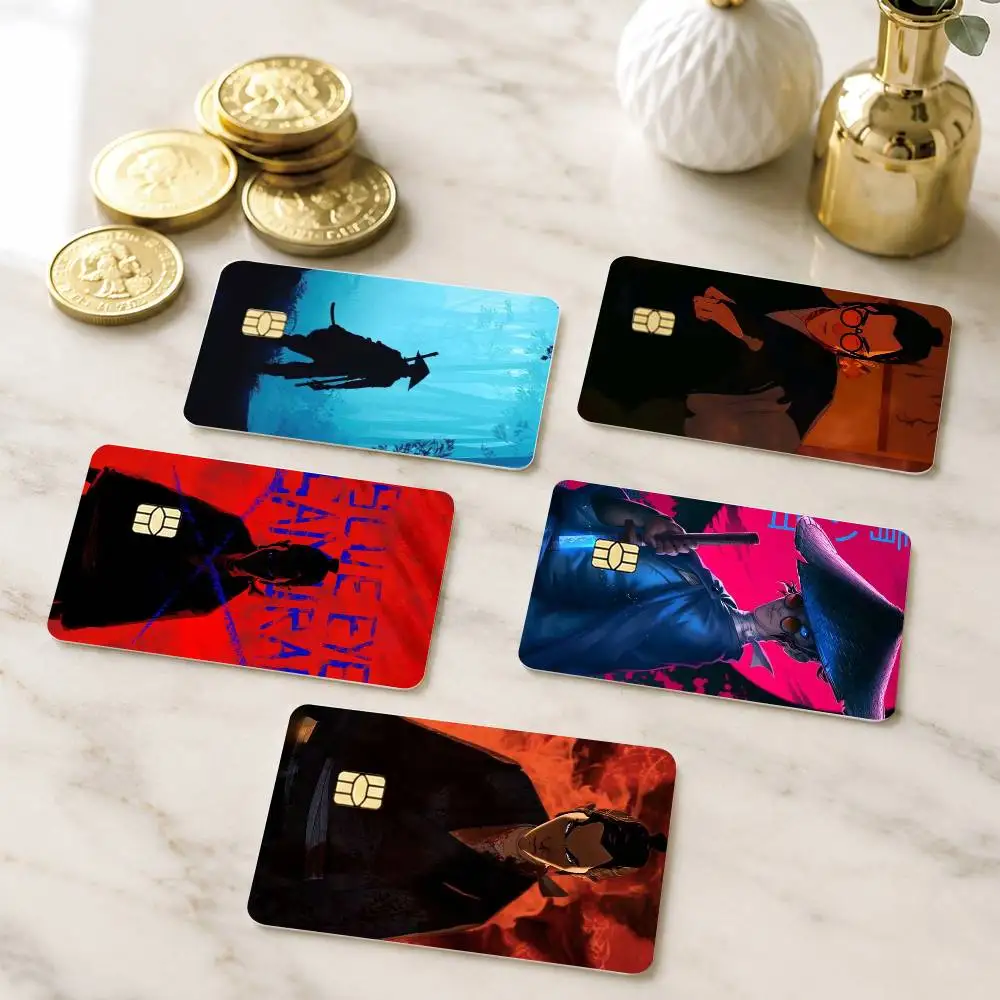 

Cartoon Blue Eye Samurai Credit Card HD Stickers Small Chip Waterproof Sticker Game Card Decal Gift