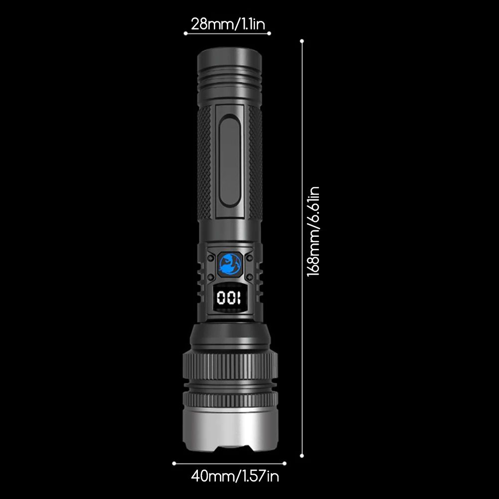 SL-3012 White Lasers LED Flashlight with Power Banks Rechargeable Flashlights High-Lumens Zoomable 3 Modes Handheld Light