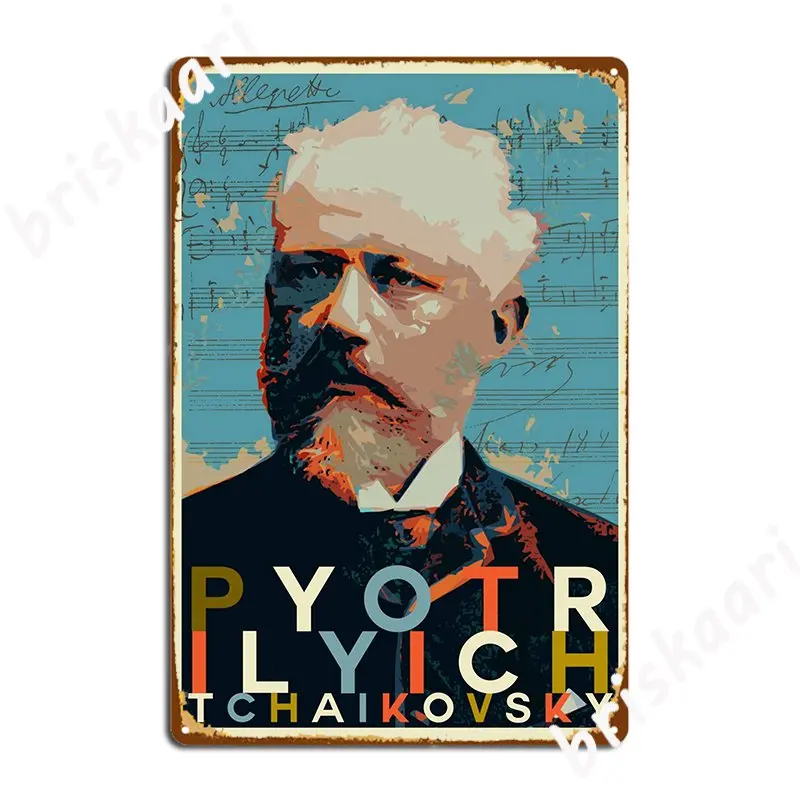 

Металлический знак Piotr Ilyich Tchaikovsky, таблички на заказ, паб, гараж, кинотеатр, Жестяная Табличка на гараж постер