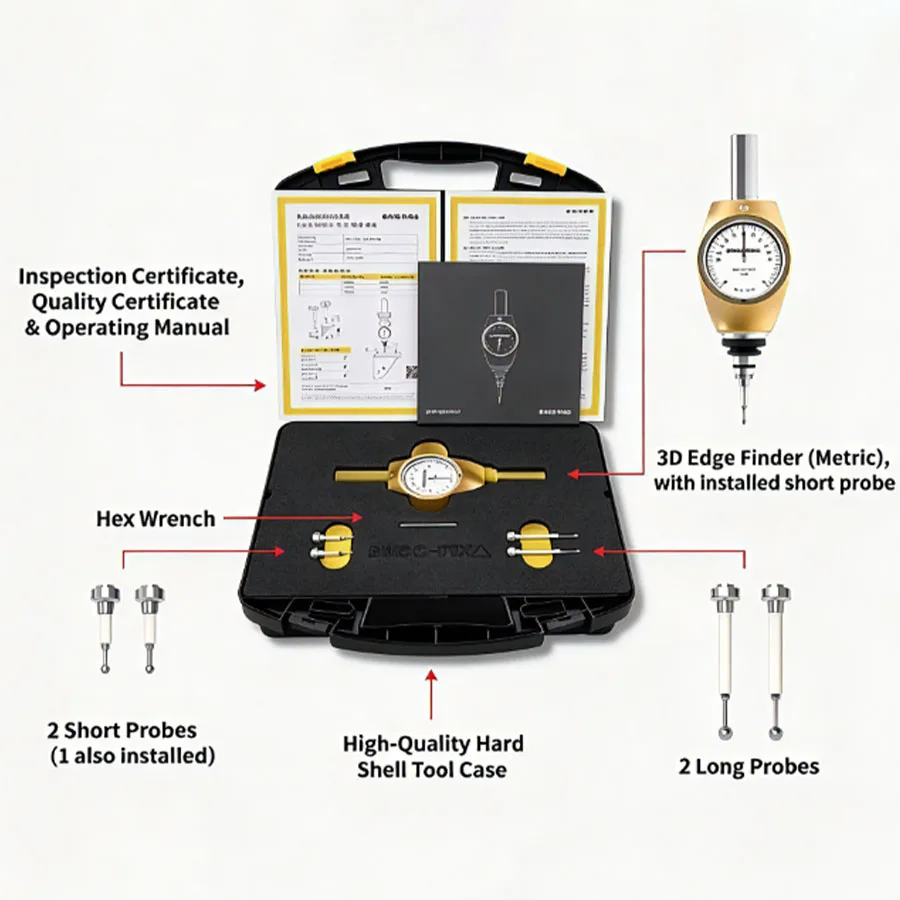 Original Swiss REGO-FIX 3D EdgeMaster Edge Finder IP67 Waterproof Dustproof 0.01mm Repeat Precision CNC Centering Probe