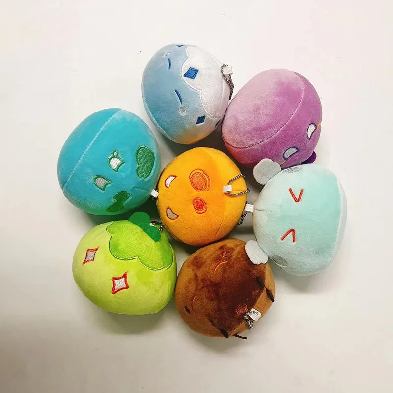 Muñecos de peluche Genshin Impact Slime Pendent, juguetes de dibujos animados, regalo de cumpleaños y Navidad, 10cm, precio bajo