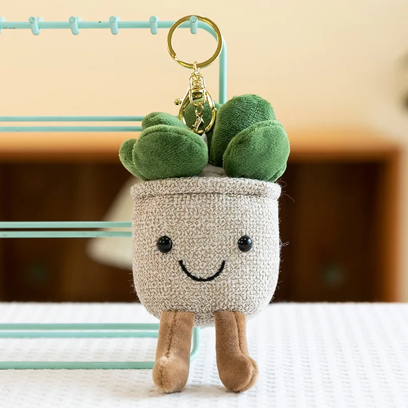Plush Succulent Tulip Toy Cute Stuffed Plant Hanging Ornament for Kids Birthday Xmas Gift Soft Dolls for Children Girls