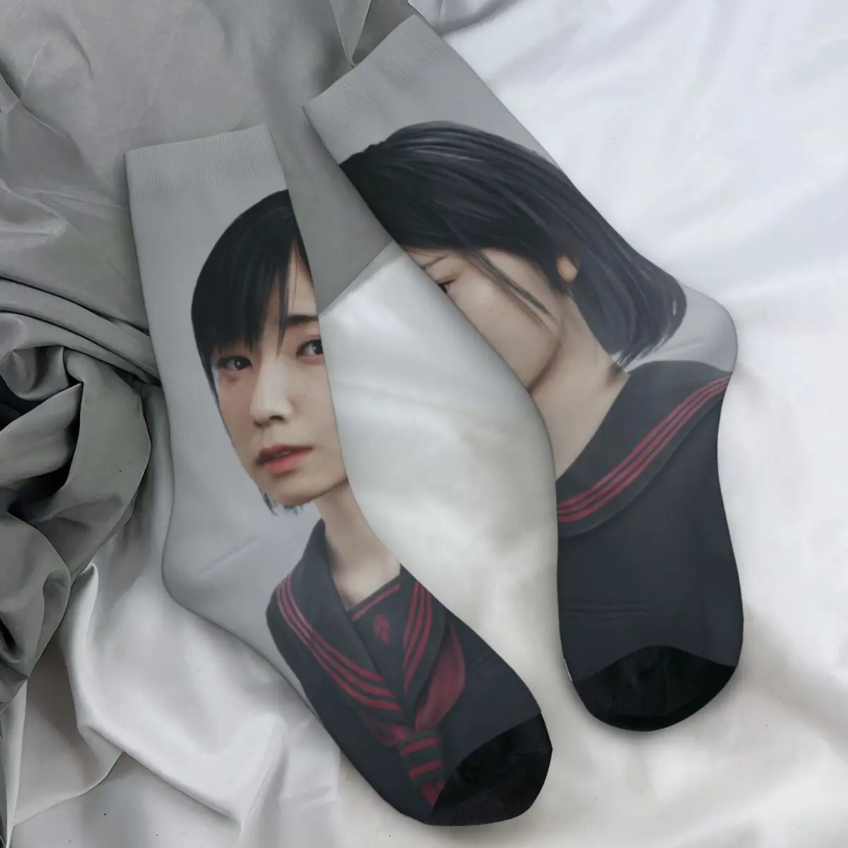 الكبار الرجال الجوارب Shimizu Hinako سايلنت هيل F جوارب الشتاء عادية متوسطة جوارب ناعمة تصميم الجري عدم الانزلاق الجوارب