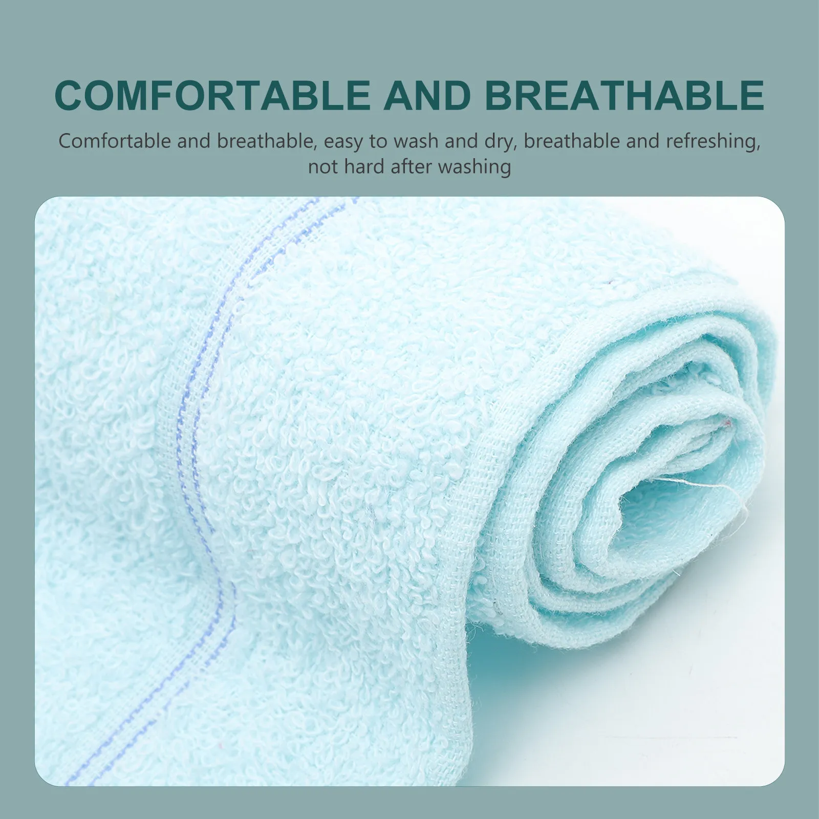 4Pcs Delicate Stitched Striped Cotton Hand Towels Comfortable Absorbent Reusable Face Towel for Bathroom Kitchen Barber Shop