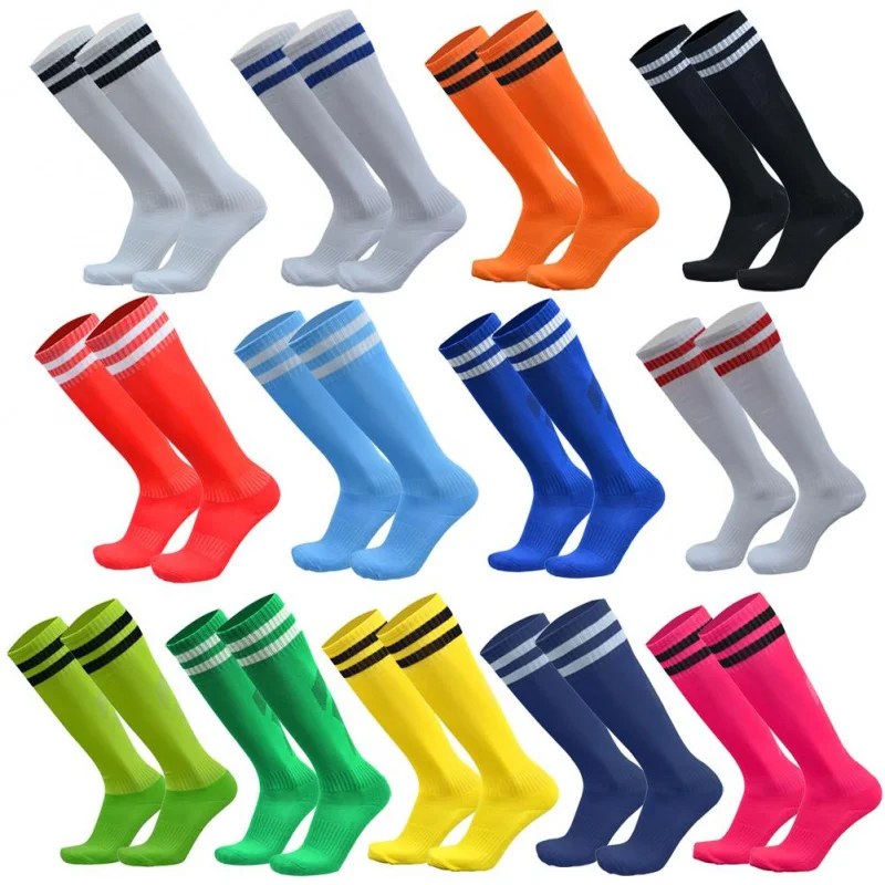 Cotton Football 1 Pair Socks Long Spandex Kids Soccer Children Over Knee Socks Baseball Hockey Kids Sock Outdoor Sports Socks