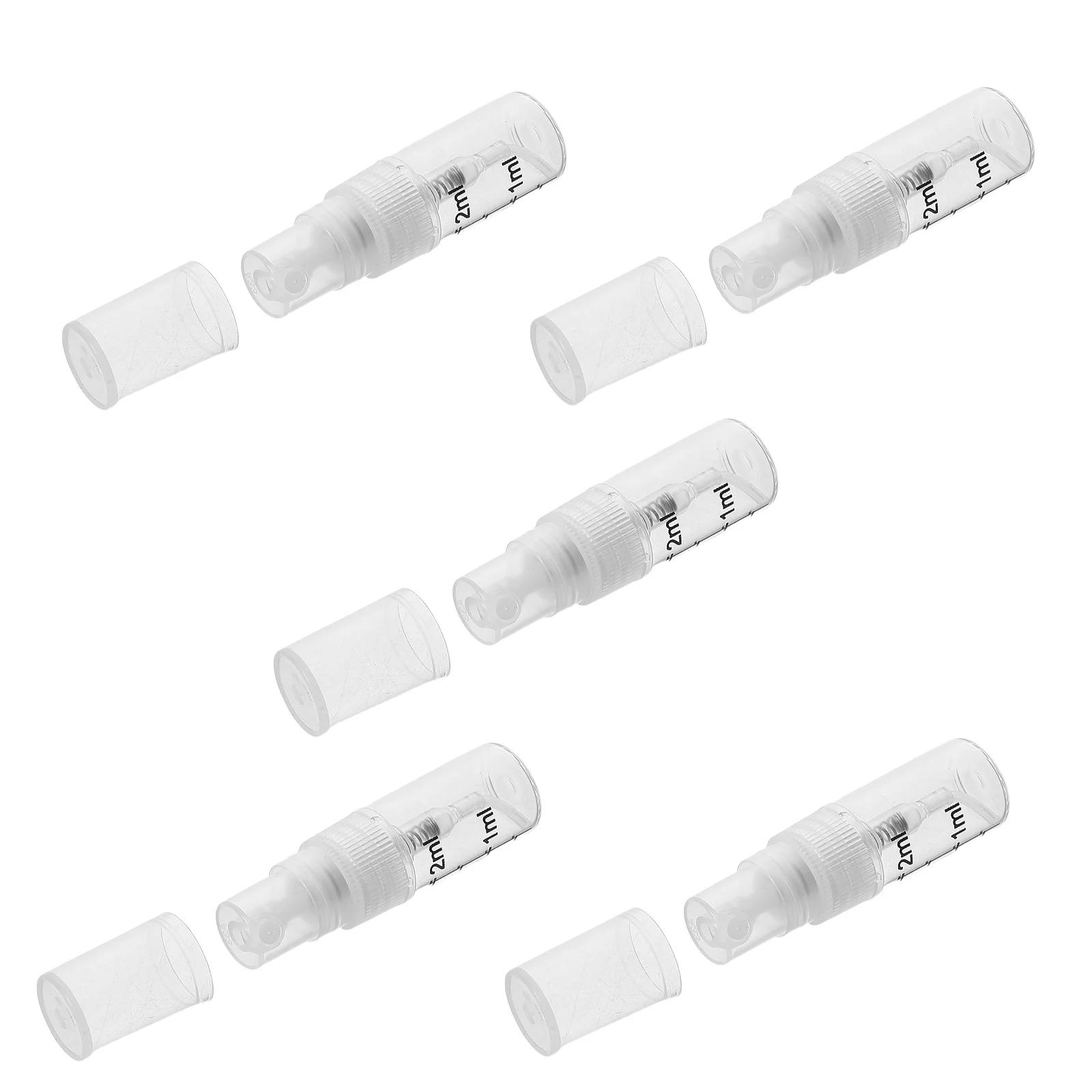 

5Pcs Clear Glass Spray Bottle Fine Mist Portable Perfume Container Essential Oils Refillable Travel 2Ml Perfume Decant Bottles