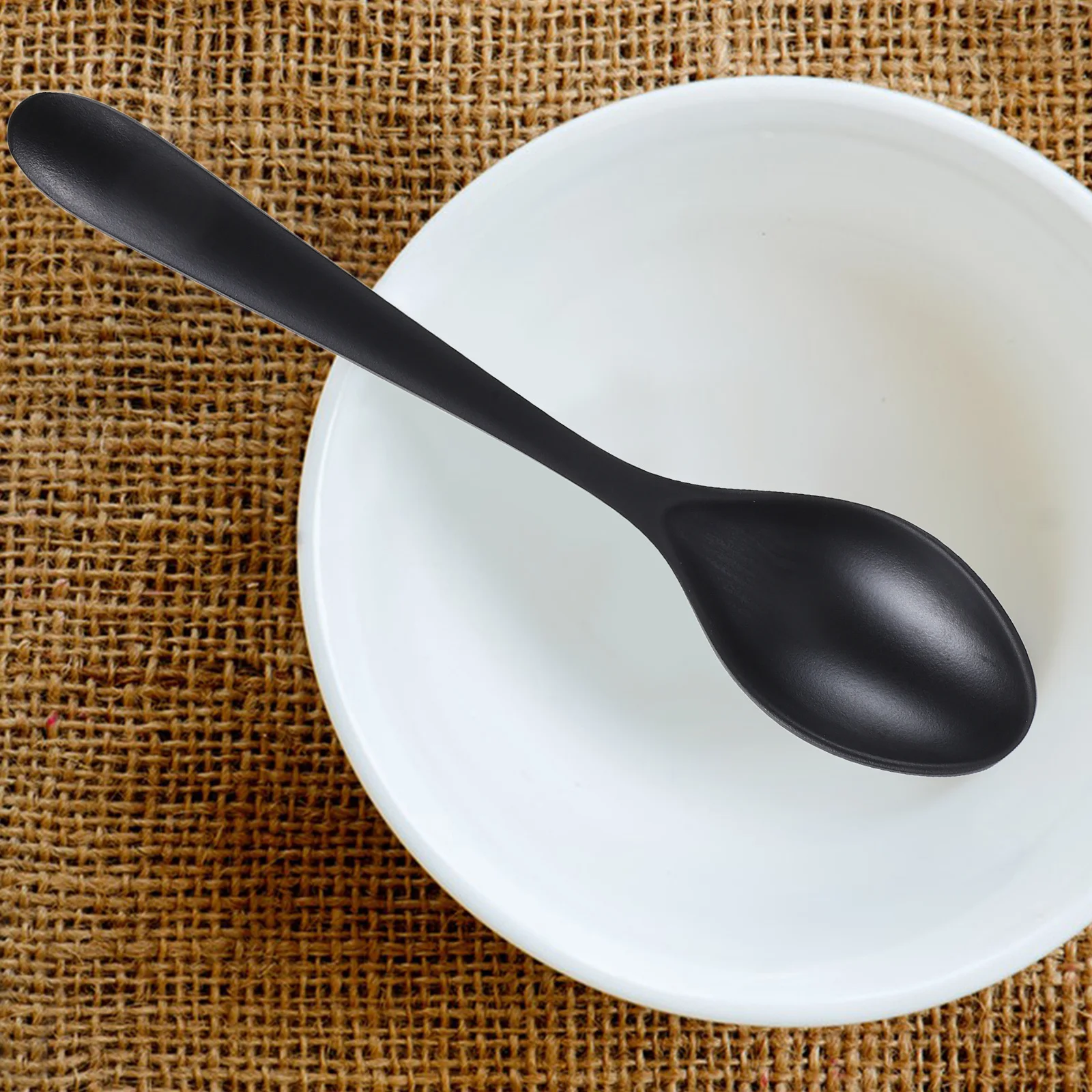 

6pcs Melamine Spoon Soup Spoon Eco-Friendly Tableware Set for Restaurant Home Use Flatware Kitchen Dining Supplies