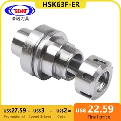 GENO HSK63F Porte-outil HSK63 HSK ER ER16 ER25 ER32 ER40, Porte-outil HSK 63F ER Machine de travail de calcul de gravure HSK63F