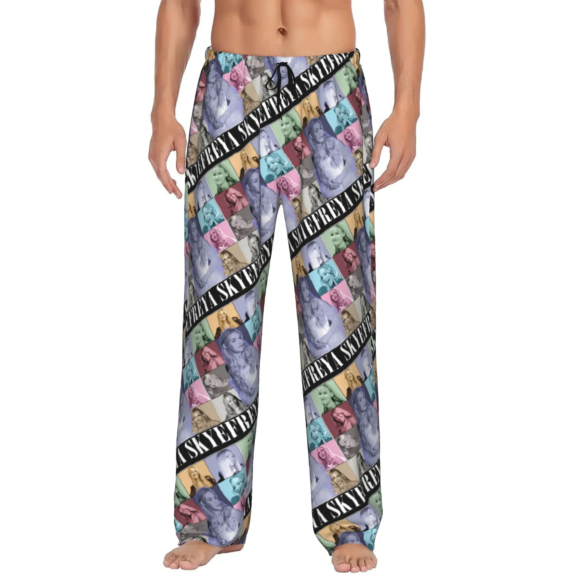 

Custom F-Freya Skye Singer Star Pajama Pants Sleepwear Men Elastic Waistband Sleep Lounge Bottoms with Pockets