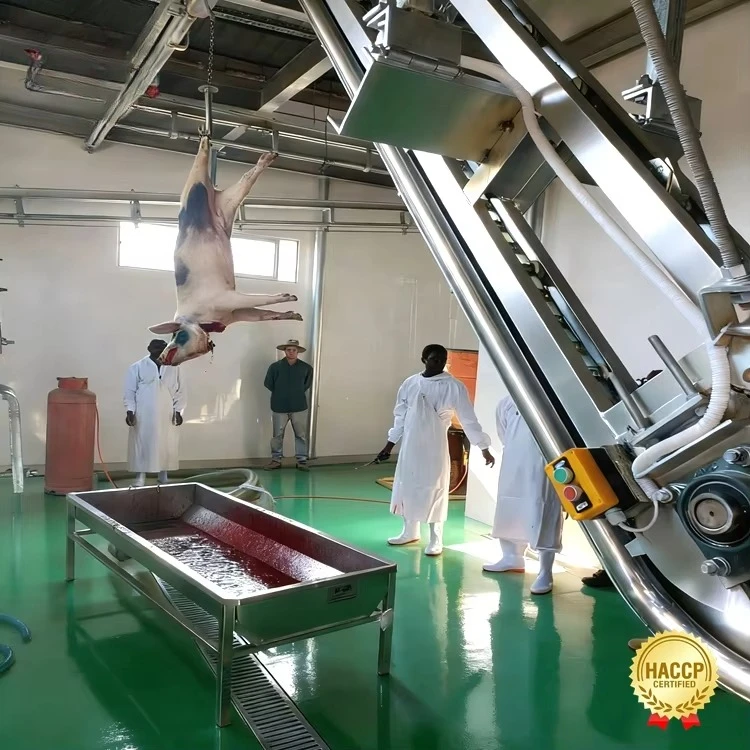 FOODLINE Pig Cattle Sheep Slaughter Line Anti‑rust Livestock Processing Machinery For Wet Slaughter Workshop Environment