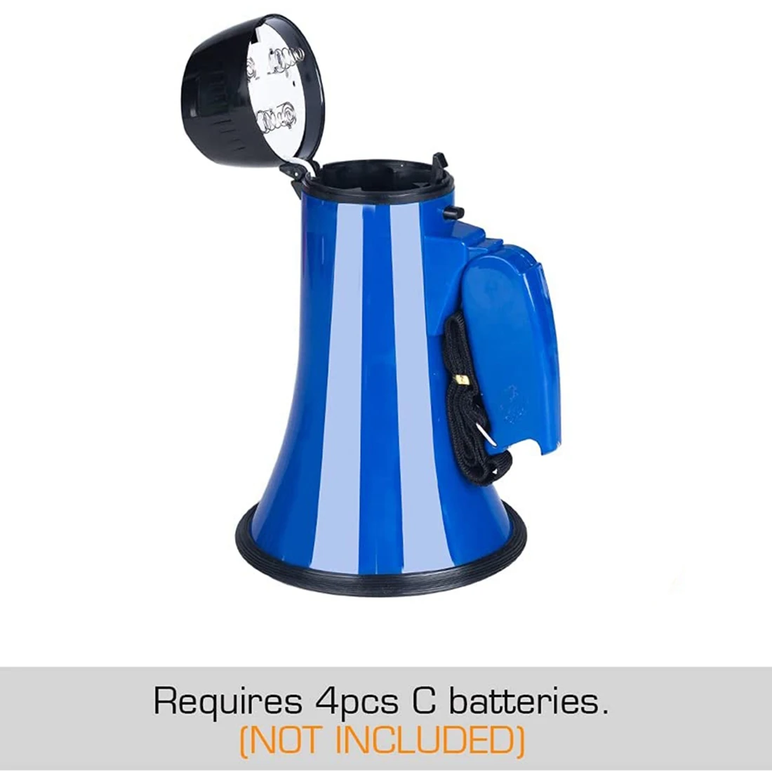 25 Watt Compact Megaphone Speaker PA Bullhorn - with Built-in Siren, Voice Recorder, Bottle Opener,Blue image 3