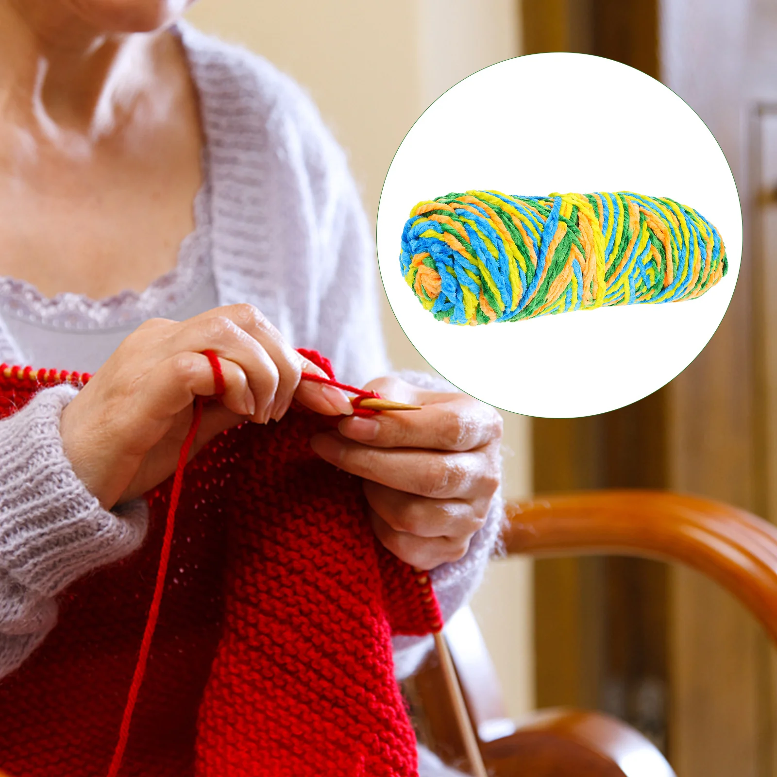 

Coarse Wool Yarn Knitting Supplies Thicken Projects Material H crafts Soft Warm Fashionable DIY Woolen Yarn Scarf