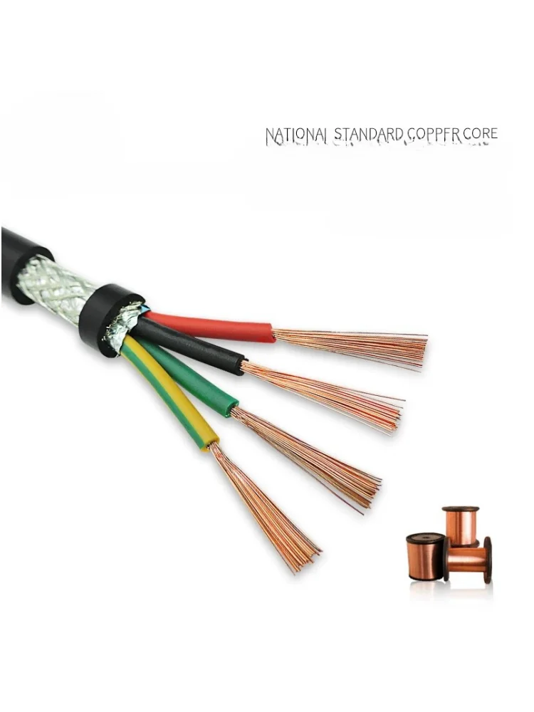 5/10M RVVP Shielded Cable 26/24/22/20/18/17AWG 2/3/4/5 Core Shielded Control Signal Copper Wire PVC Audio Cable - afbeelding 2