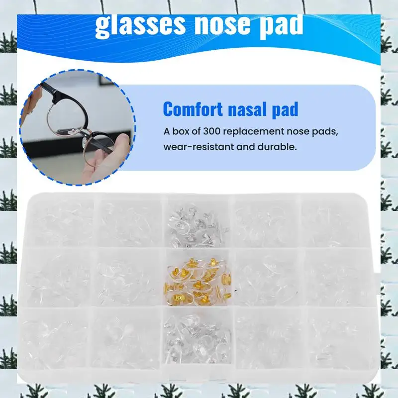 ABLG Eyeglass And Sunglasses Repair Kit,Glasses Screws Kit And Nose Pads With 6 Pcs Screwdrivers And 3 Pcs Tools For Glasses