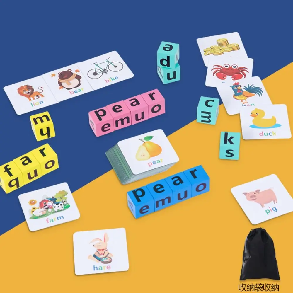 

Spelling Game Letter Learning Baby Learning Cards Puzzle Game Letter Spelling Block English Words Card Alphabet Spelling Game