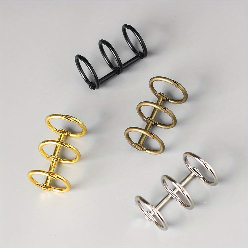 10pcs Metal Loose Leaf Book Binder Rings Calendar Circle 3 Rings For Notebook Album Scrapbook Clips Kawaii Desk Accessories view 3
