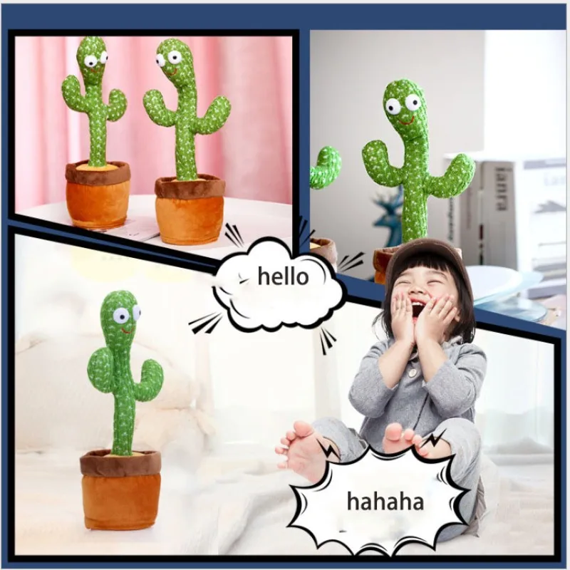 New dancing cactus plush electric toy can sing and repeat imitation learning to talk dancing cactus image 4
