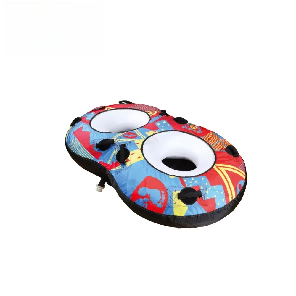 Inflatable Towable Tube, Water Sports Games, Snow Sleds, 4 Person Boat Float, Lake River Fun