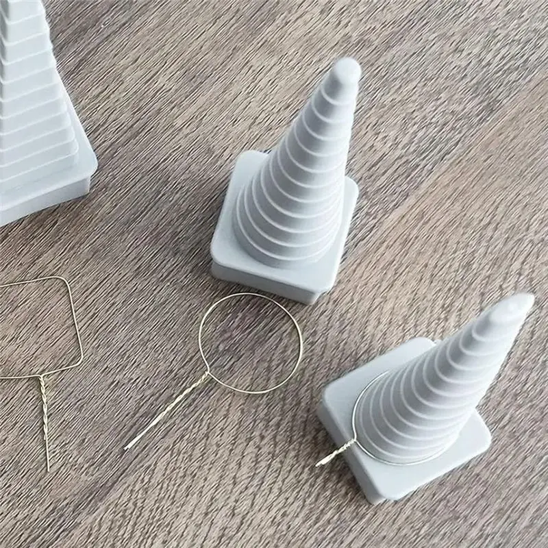 AA05 4 Piece Mandrel Wire Wrapping Tools Set,Includes Triangular, Round, Oval, Square And Plastic Handle For Metal Winding