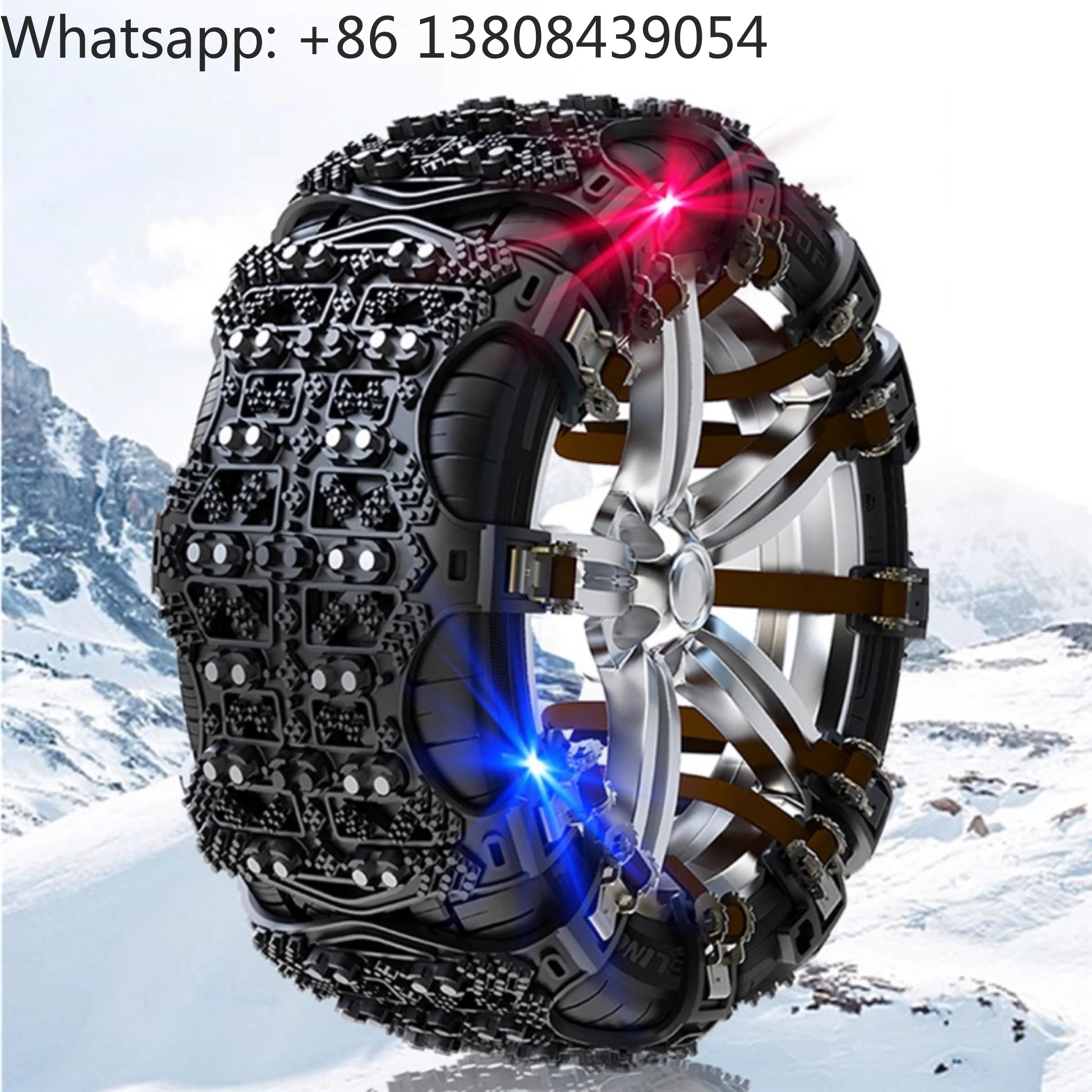 New TPU Automotive Tire Snow Chains for Off-Road SUVs - Anti-Skid Ice-Breaking Self-Tensioning Traction Device for Snow and Mud